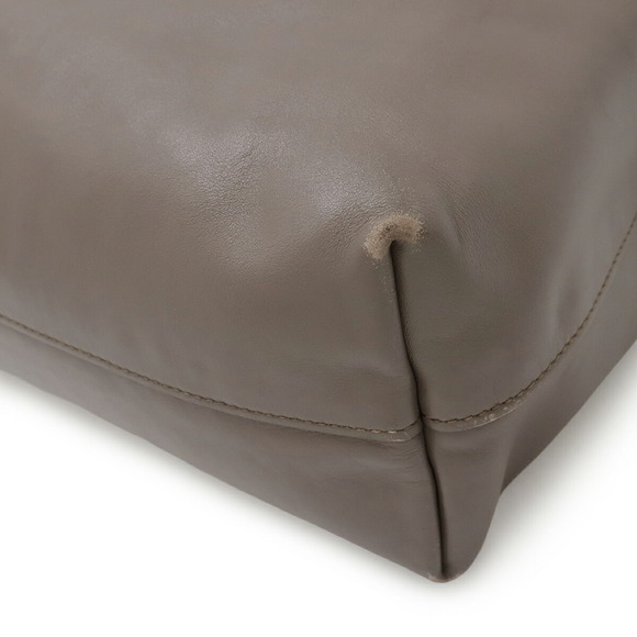 PRADA Gray Leather Shoulder Bag - Picture 4 of 10